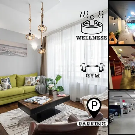 Apartament Center Wellness - Pool-gym-parking *